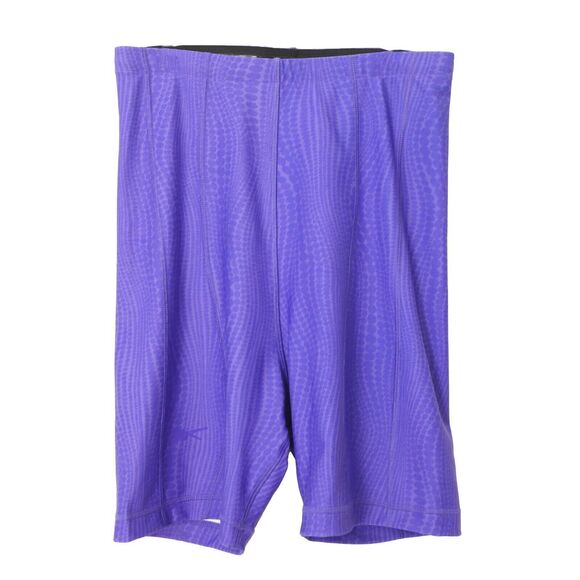REEBOK CARDI B High-Waisted Legging Shorts M Ultima Purple Athletic Biker B35 - Picture 2 of 5